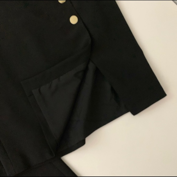 Brand New - Tahari Skirt Black Gold Buttons- sz 12 - Picture 4 of 6